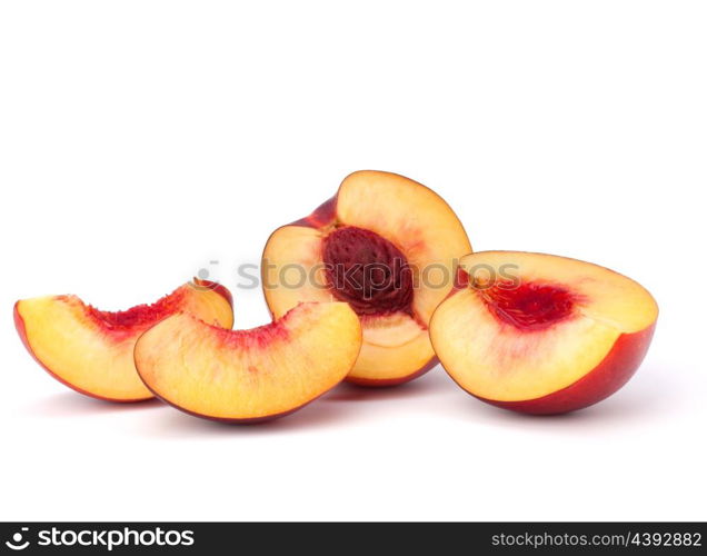 Nectarine fruit isolated on white background