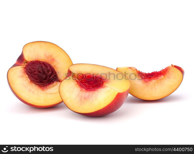 Nectarine fruit isolated on white background