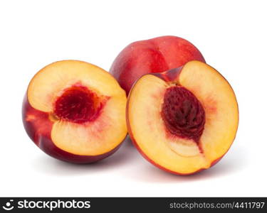 Nectarine fruit isolated on white background