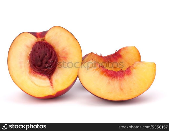 Nectarine fruit isolated on white background