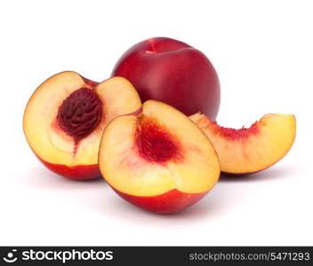 Nectarine fruit isolated on white background