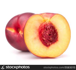 Nectarine fruit isolated on white background cutout