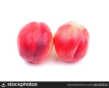 nectarines on a white background
