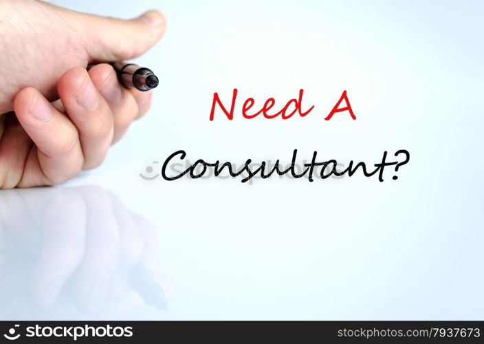 Need A Consultant Concept Isolated Over White Background