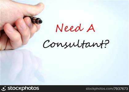 Need A Consultant Concept Isolated Over White Background