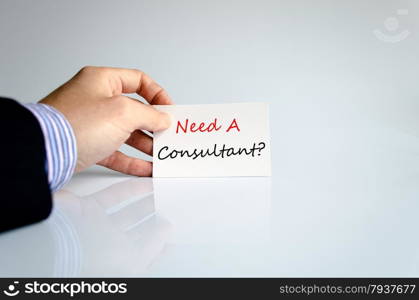 Need A Consultant Concept Isolated Over White Background