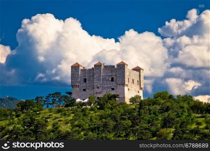 Nehaj fortres in Senj on green hill, Primorje region of Croatia