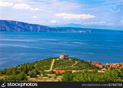 Nehaj fortress above blue sea, Senj, Croatia