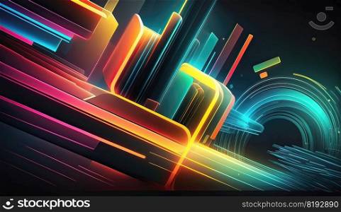 neon glow background. abstract light, laser electric, blue futuristic, bright modern, space reflection, room neon glow background ai generated illustration. neon glow background ai generated
