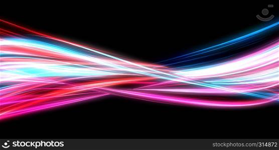 Neon Streaks Modern Abstract Background with Glowing Lines. Neon Streaks