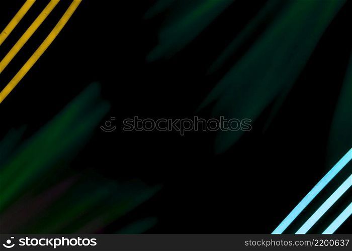 neon stripes dark background corner