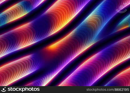 Neon themed seamless textile pattern 3d illustrated