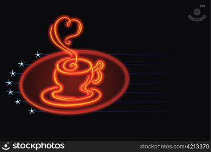 Neon with cup
