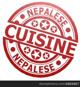 Nepalese cuisine stamp