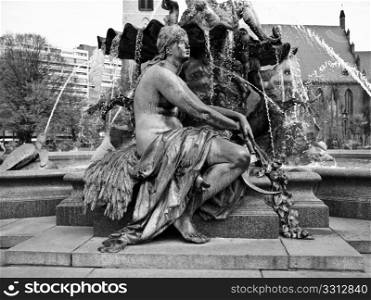 Neptunbrunnen. Neptunbrunnen (Neptune fountain) in Alexanderplatz square, Berlin, Germany