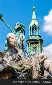 Neptunbrunnen. part of the neptune fountain in Berlin