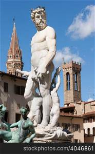 Neptune fountain in Piazza della Signoria, Florence, Italy