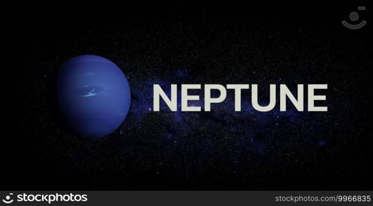 Neptune on space background. Elements of this image furnished by NASA.