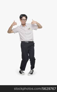 Nerdy Guy Giving Thumbs Up