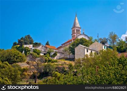 Nerezisca village landmarks on Brac island, Dalmatia, Croatia