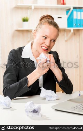 nervous accountant made a errors in the documents and destroy them