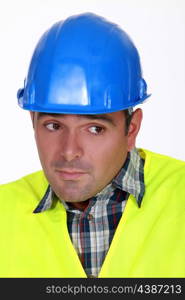 Nervous construction worker