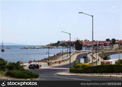 Nesebar, Bulgaria - 06/23/2013: People visit Old Town on June 23, 2013 day of Nessebar, Bulgaria. Nessebar in 1956 was declared as museum city, archaeological and architectural reservation by Unesco.