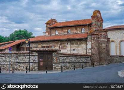 Nessebar, Bulgaria ? 07.10.2019. Church of St Stephen in the old town of Nessebar, Bulgaria, on a cloudy summer morning. Church of St Stephen in Nessebar, Bulgaria