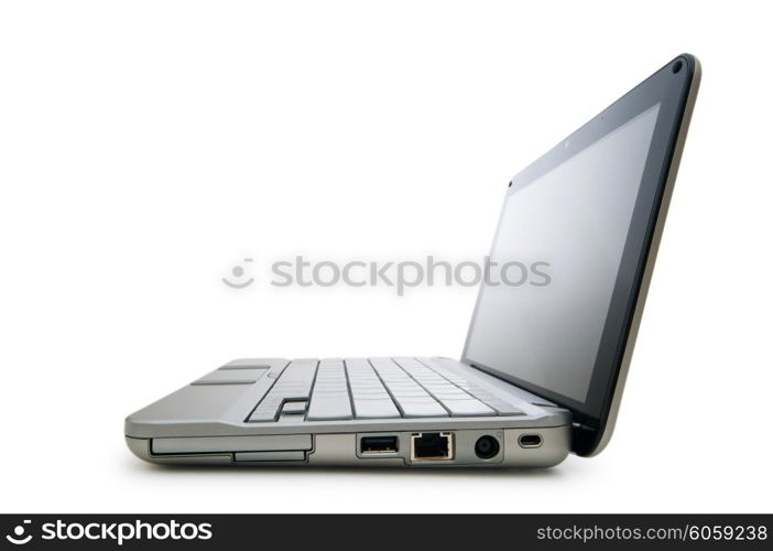 Netbook isolated on the white background