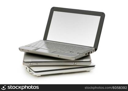 Netbooks isolated on the white background