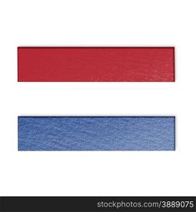 netherland flag isolated on white stylized illustration.