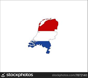 netherlands country flag map shape national symbol