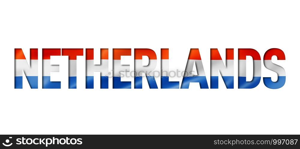 netherlands flag text font. holland symbol background. netherlands flag text font