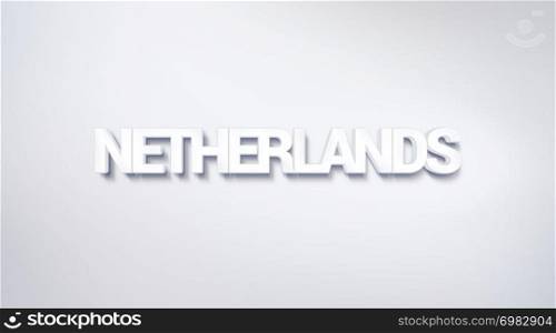 Netherlands, text design. calligraphy. Typography poster. Usable as Wallpaper background