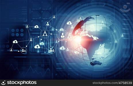 Network community concept. Digital background image presenting global connection concept