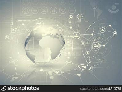 Network community concept. Digital background image presenting global connection concept