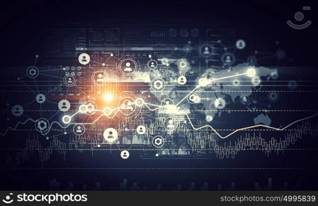 Network community concept. Digital background image presenting global connection concept