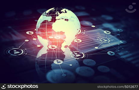 Network community concept. Digital background image presenting global connection concept