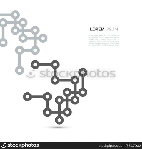 Network connection minimal design line and dot.. Network connection minimal design line and dot