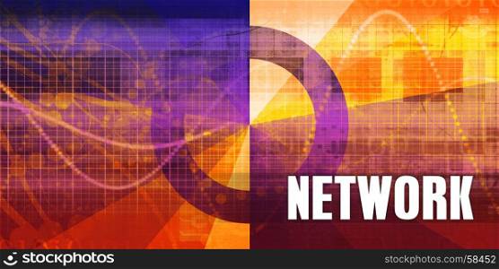 Network Focus Concept on a Futuristic Abstract Background. Network