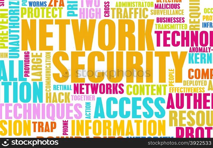 Network Security as a Art Abstract Background. Network Security