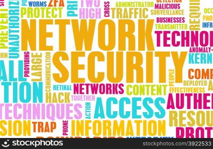 Network Security as a Art Abstract Background. Network Security