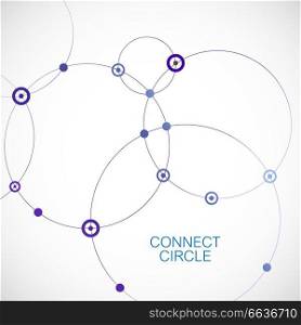 Network template. Digital background with connections circle.. Network template. Digital background with connections circle