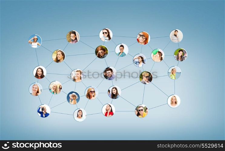 networking and communication concept - social network