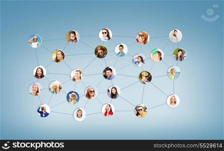 networking and communication concept - social network