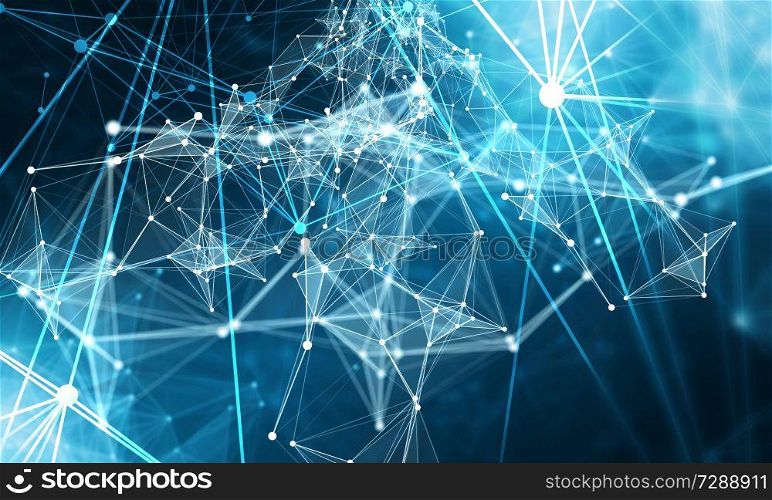 Networking and social connection concept. 3d rendering. Technologies for connection