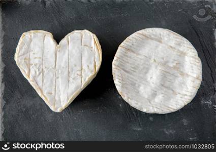 Neufchatel cheese and a Camembert cheese of Normandy