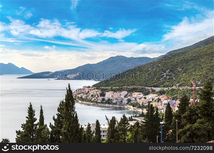 Neum, resort on the Adriatic sea in a beautiful summer day, Bosnia and Herzegovina