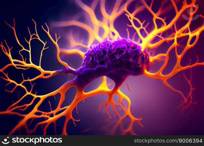 Neuron Or Nerve Cell.  Generative AI 