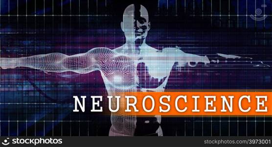 Neuroscience Medical Industry with Human Body Scan Concept. Neuroscience Medical Industry